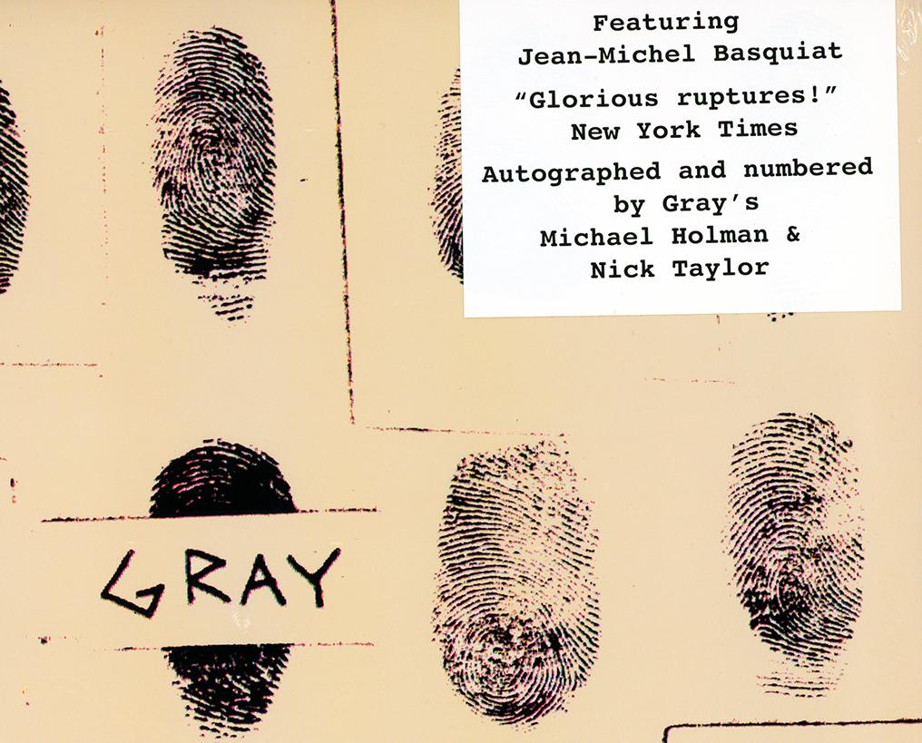 Basquiat Gray vinyl record signed (Basquiat Record Art) 1