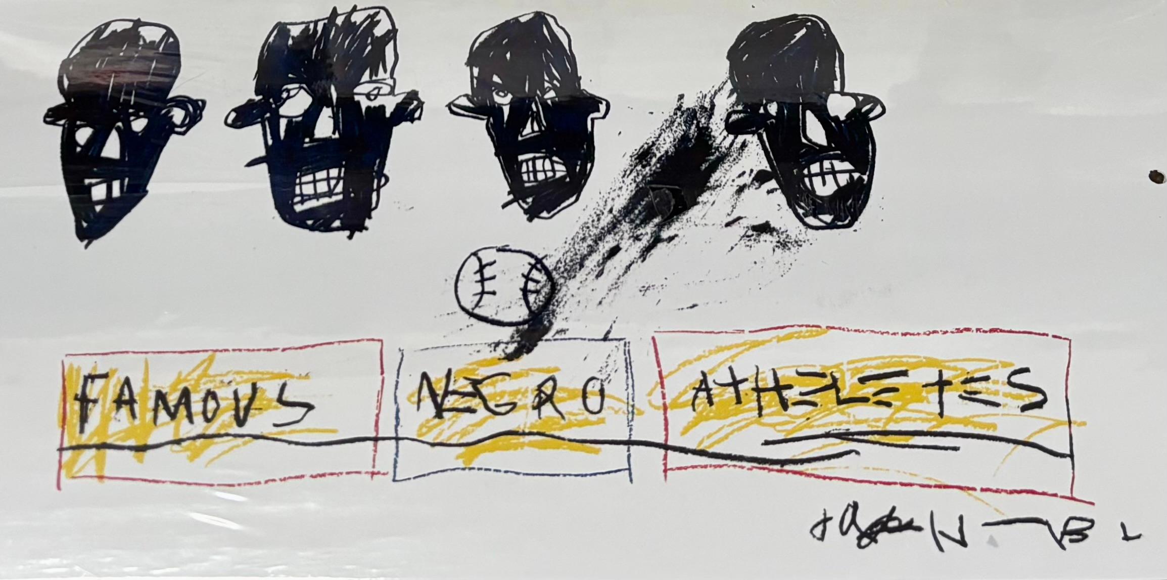 Voilier de patinage Basquiat Negro (athlètes Negros de Basquiat) en vente 1