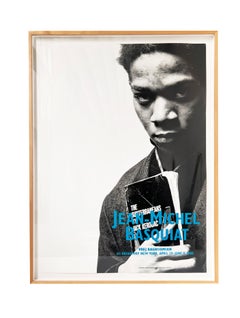 Vintage Basquiat Vrej Baghoomian exhibit poster 1988 (Basquiat with Jack Kerouac)