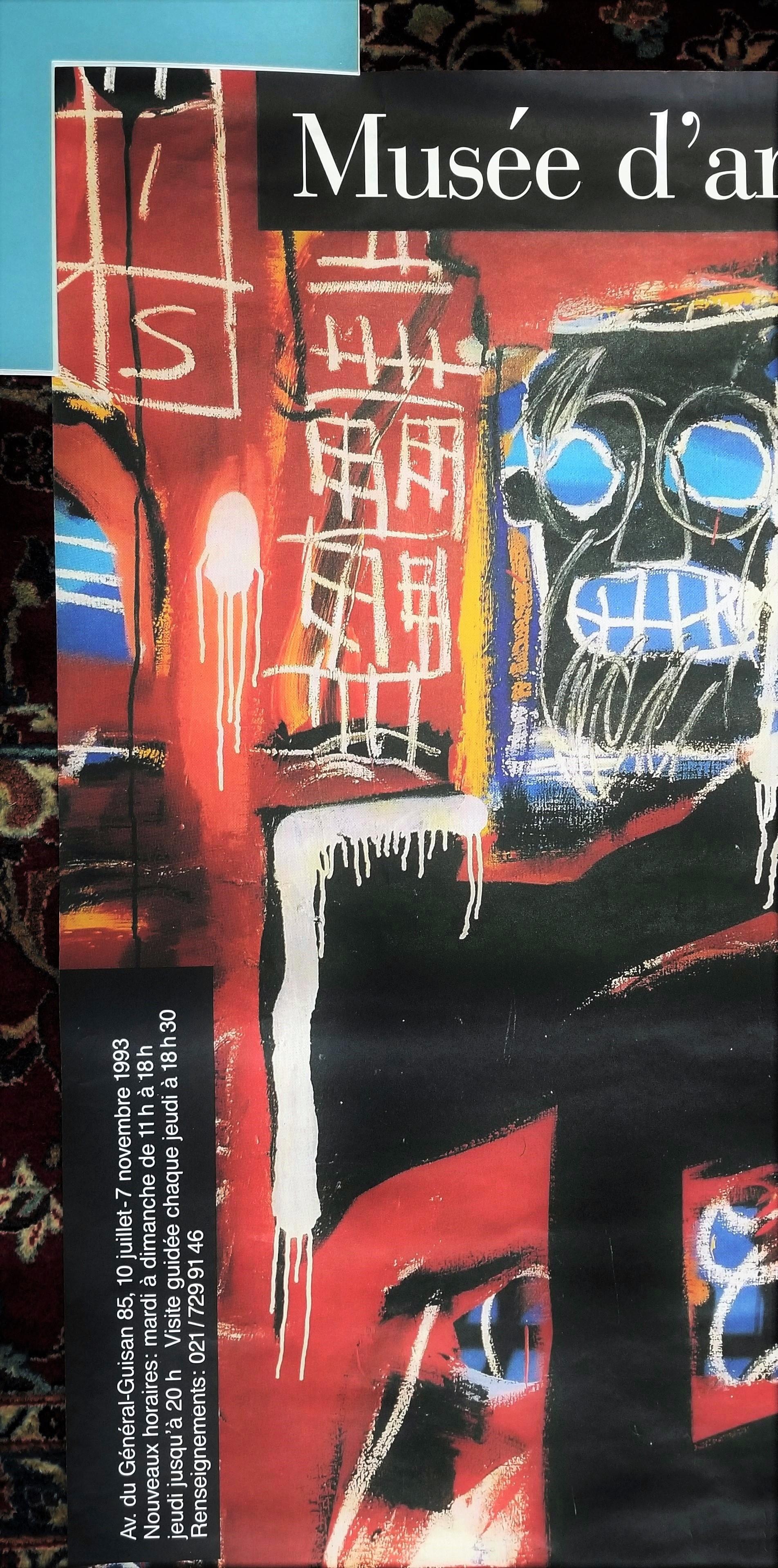 FAE Musée d'Art Contemporain (Sans titre) Poster /// Jean-Michel Basquiat Street For Sale 3