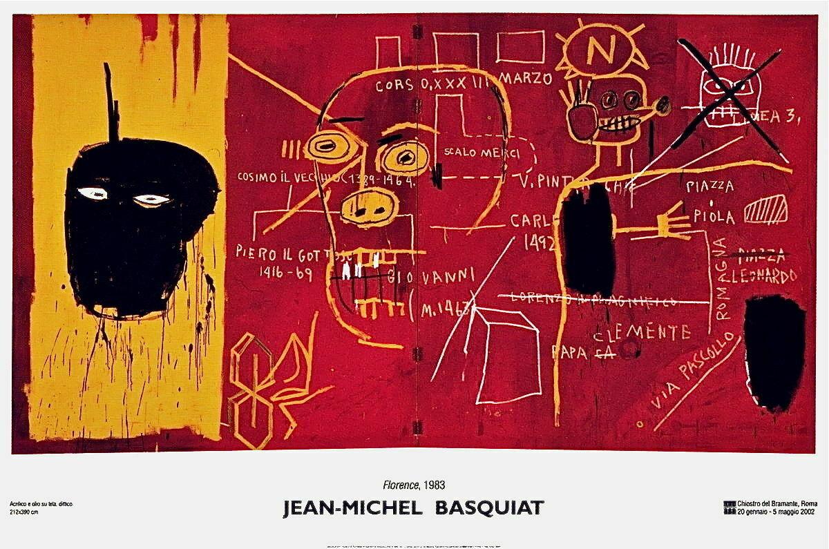 Jean-Michel Basquiat Figurative Print - Florence (1983), 2002 Exhibition Offset Lithograph