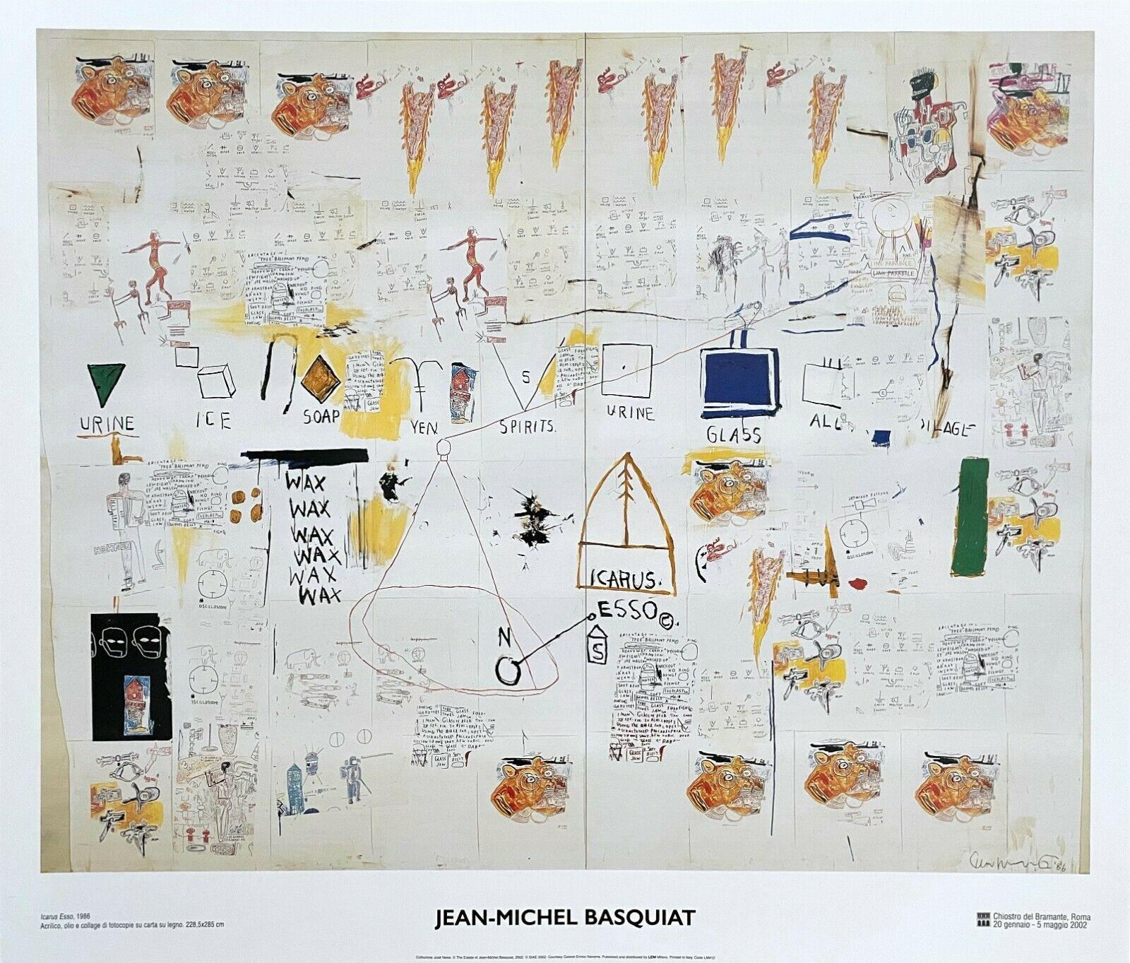 Jean-Michel Basquiat Landscape Print - Icarus, 2002 Exhibition Offset Lithograph