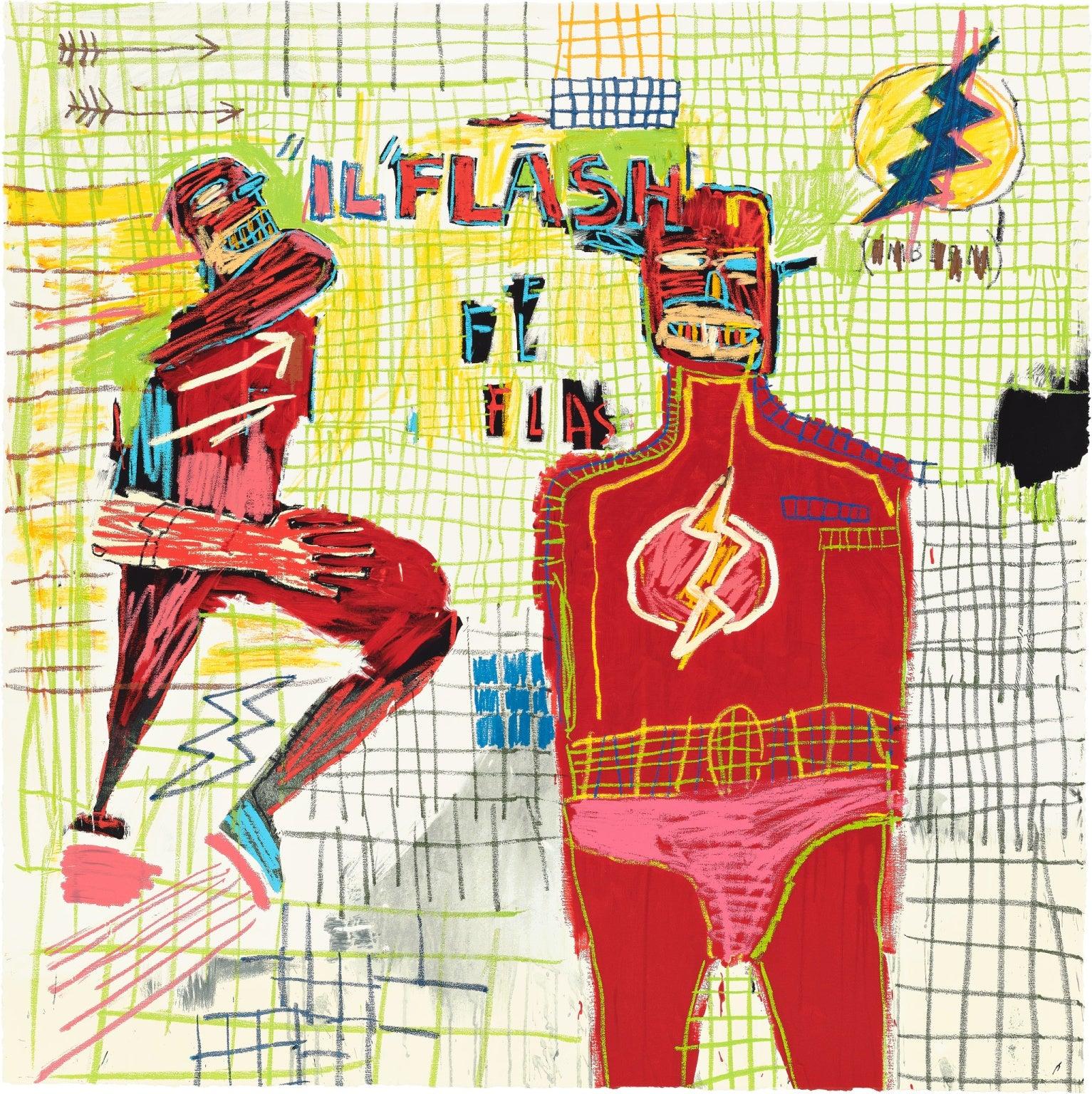 Jean-Michel Basquiat (after) Superhero Portfolio (Set of Four Screenprints) 1