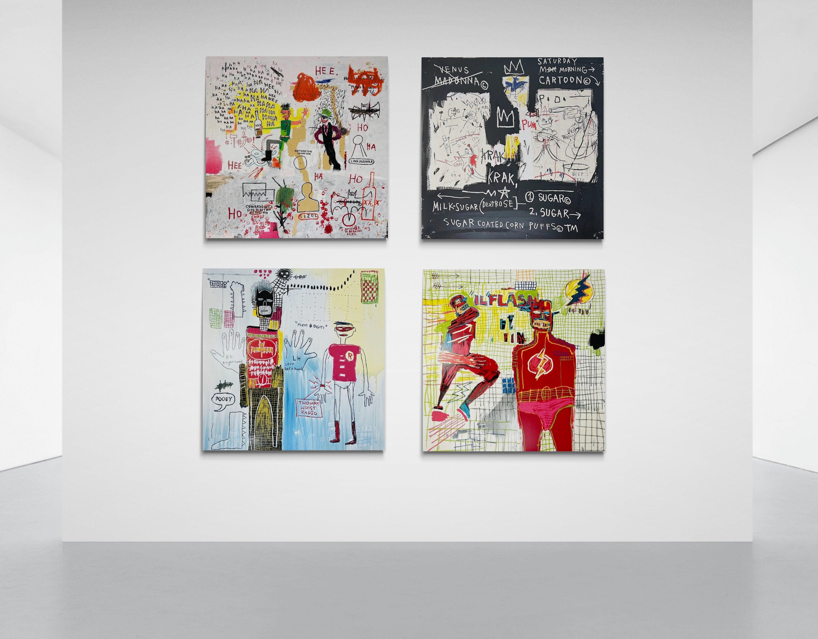 Jean-Michel Basquiat (after) Superhero Portfolio (Set of Four Screenprints) 2