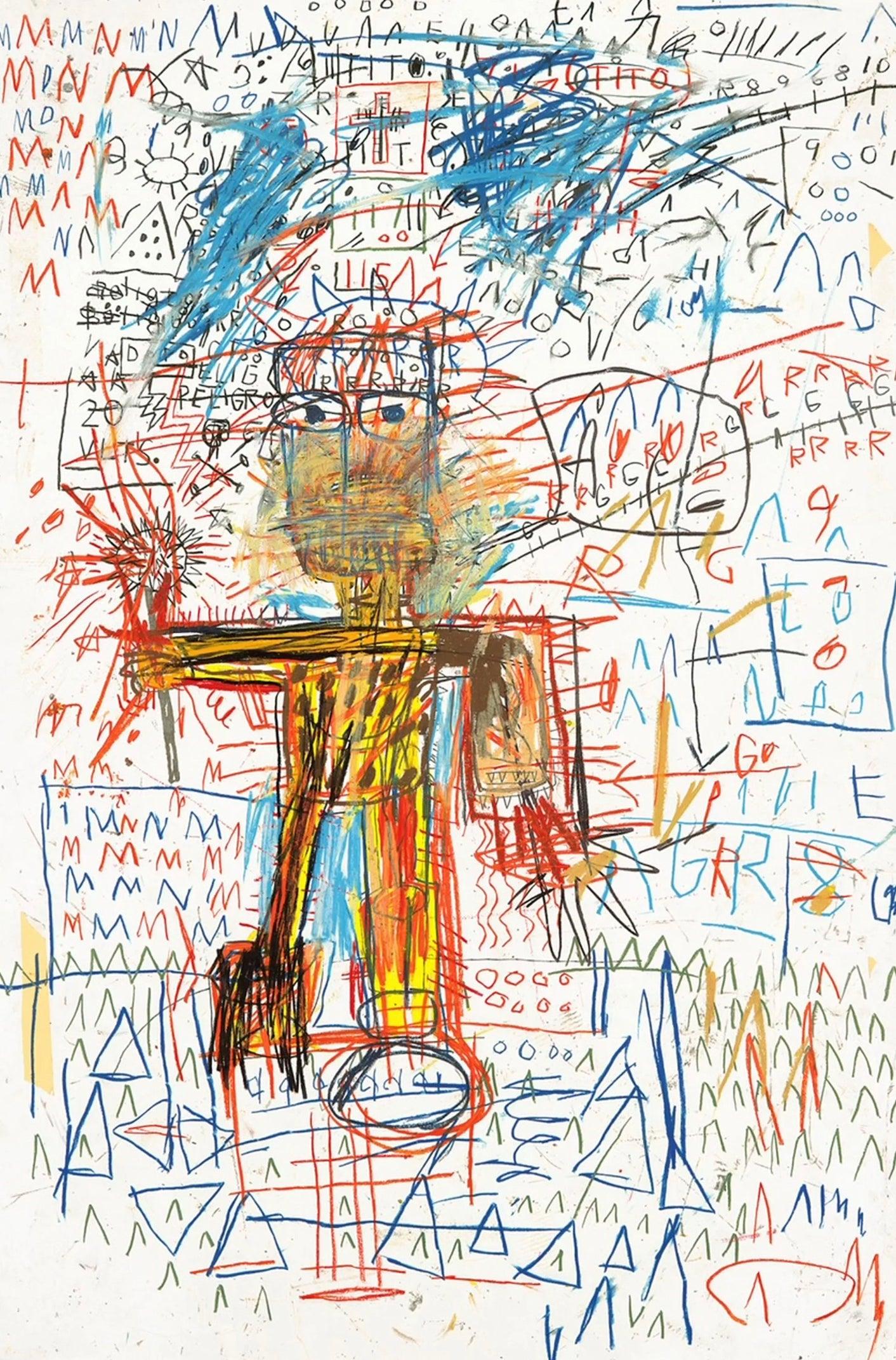 what mediums did basquiat use
