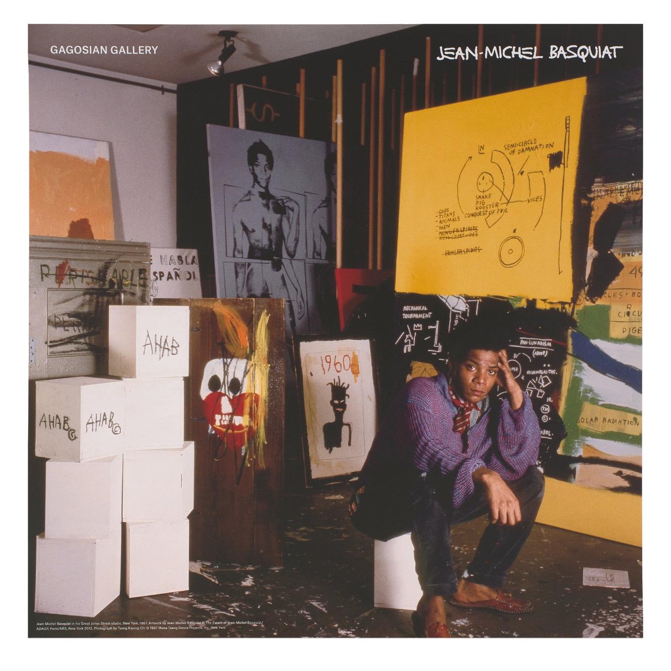 Después de Jean-Michel Basquiat
Cartel de la exposición Gagosian de Jean-Michel Basquiat, 2013
Cartel de la exposición
14 × 14 pulg.  35.6 × 35.6 cm