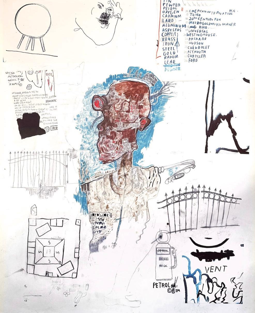 Jean-Michel Basquiat Gagosian gallery Los Angeles 1986 (exhibition poster) For Sale 3