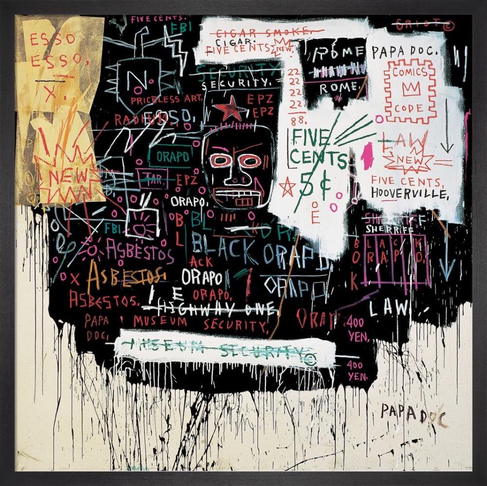 Jean-Michel Basquiat, Museumssicherheit (Broadway Meltdown) 1983/2021 (Framiert)

Monte Carlo 300gsm Aquarellpapier. Dieses Premium-Papier wird auf einer traditionellen Rundsiebmaschine von St Cuthbert's Mill in Somerset hergestellt, wo seit 1700 an