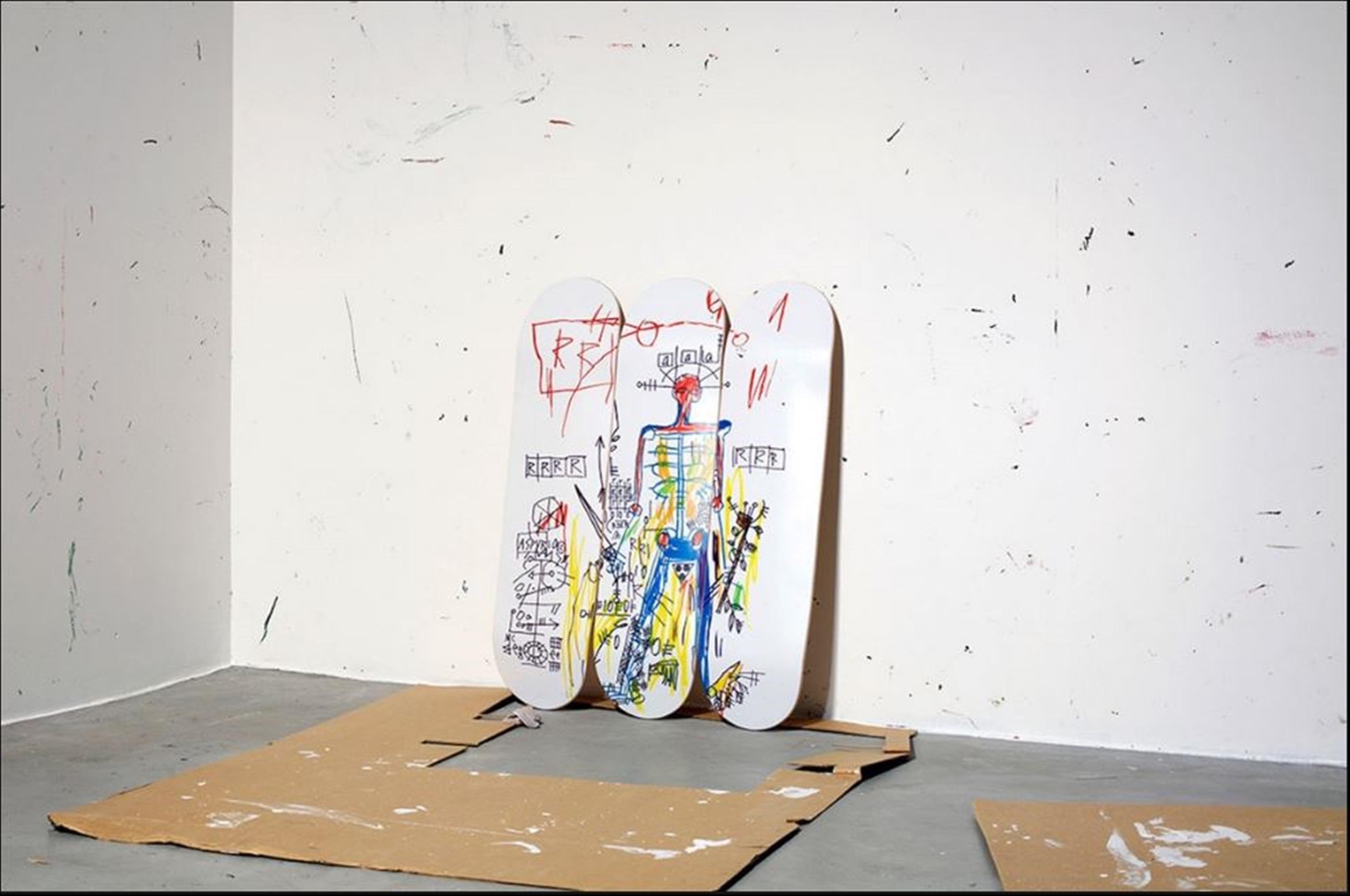 ROBOT Triptych (Set of Three (3) Skateboards) - Pop Art Art by Jean-Michel Basquiat