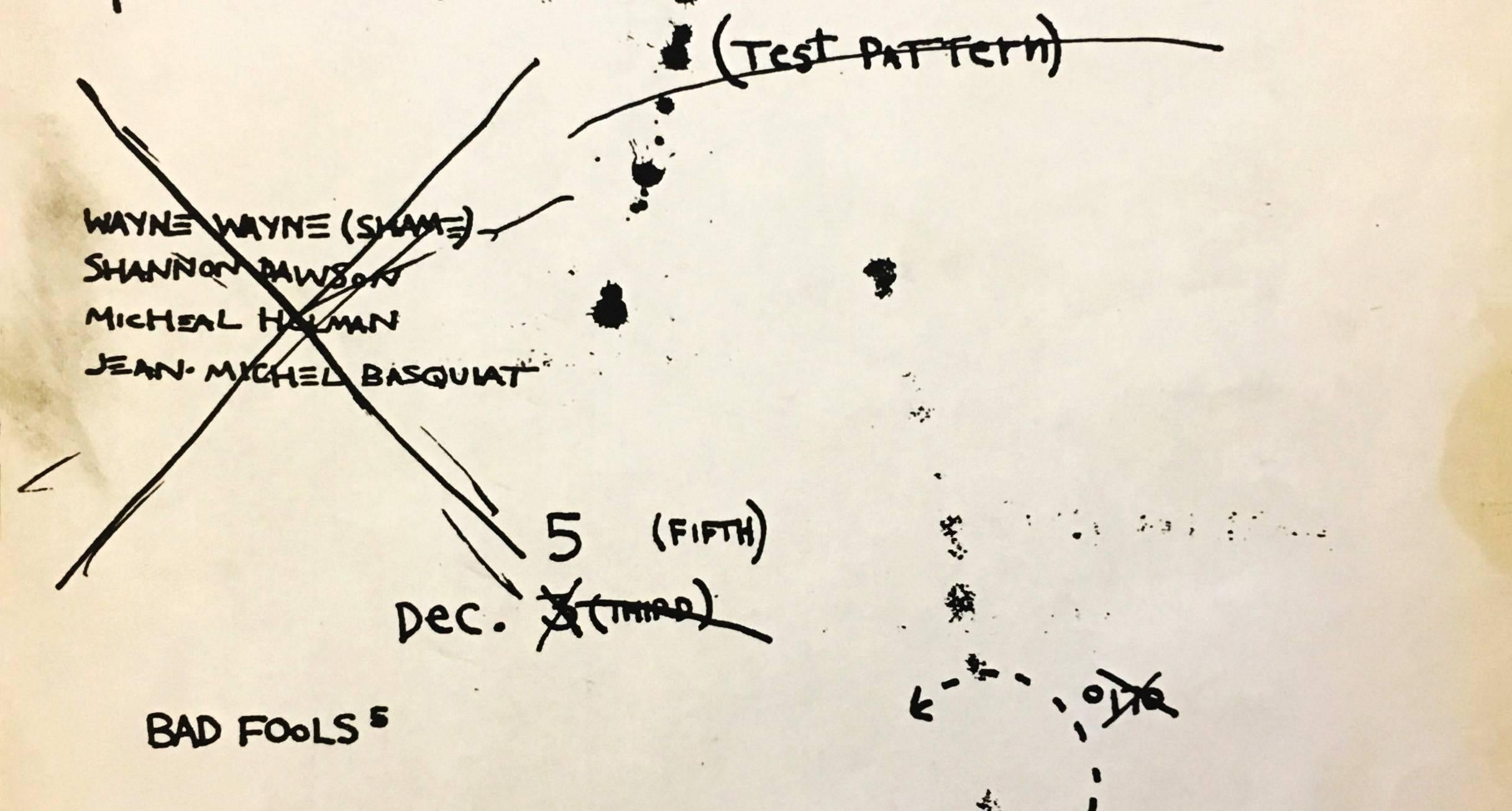 Basquiat Test Pattern 1979 (Basquiat Gray) - Print by Jean-Michel Basquiat