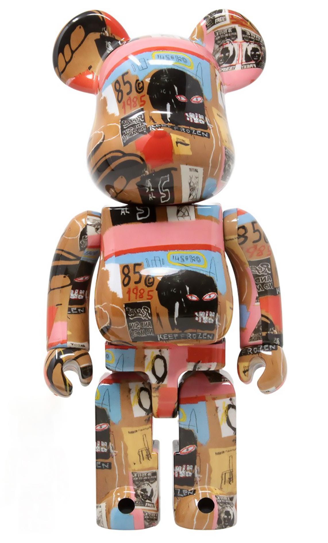 Warhol Basquiat Be@rbrick 400% figure (Basquiat Warhol Bearbrick) - Sculpture by Jean-Michel Basquiat