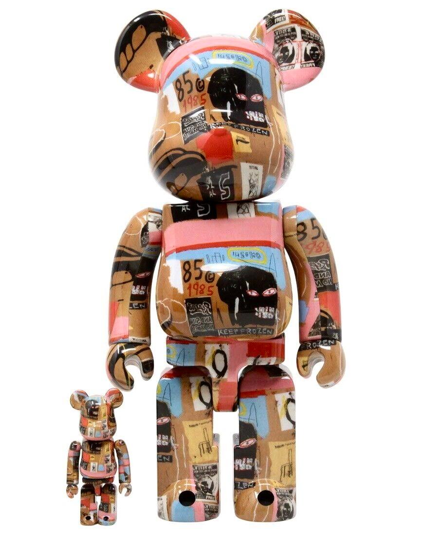 Jean-Michel Basquiat Abstract Sculpture - Warhol Basquiat Be@rbrick 400% figure (Basquiat Warhol Bearbrick)
