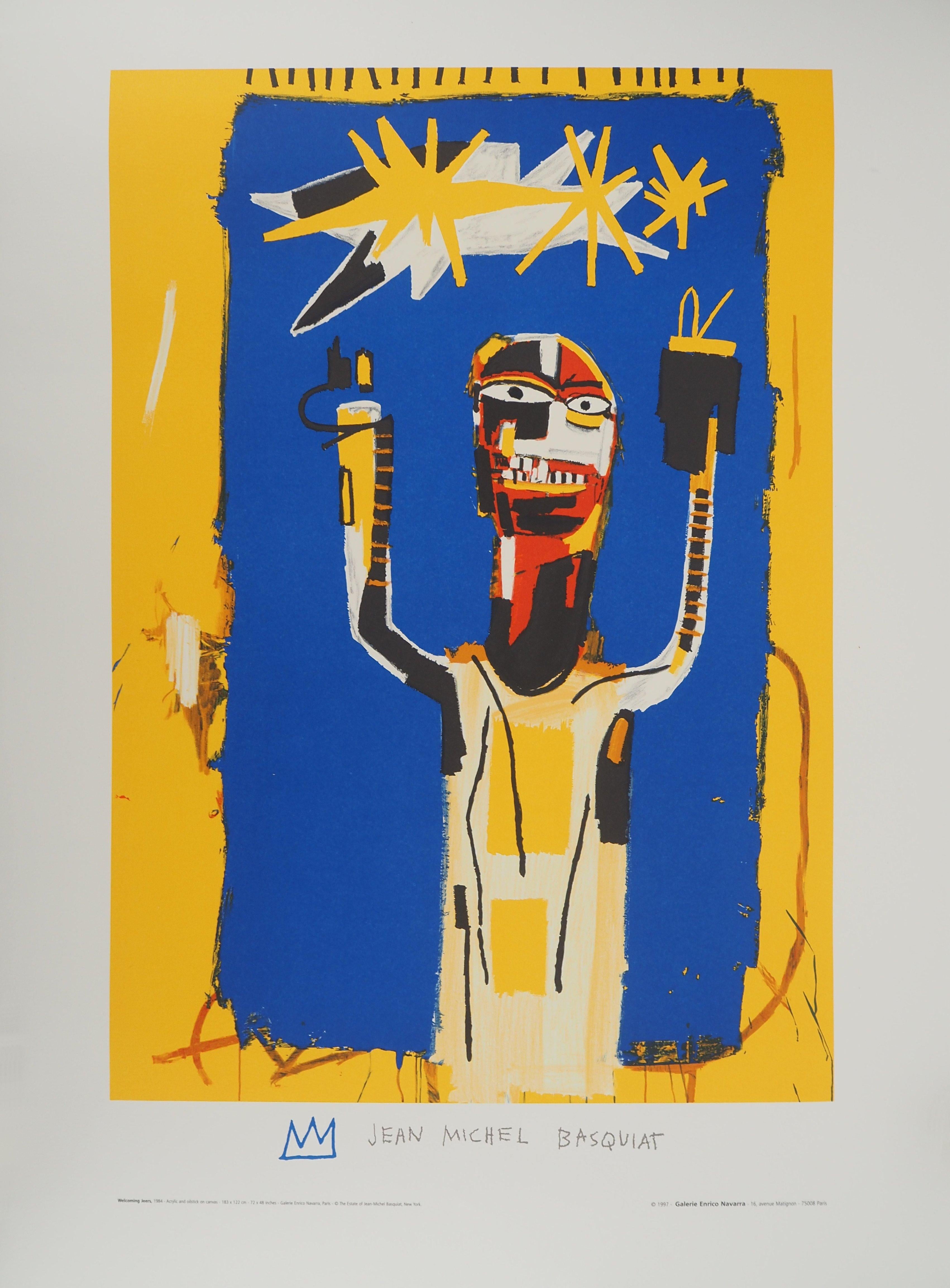 Figurative Print Jean-Michel Basquiat - Welcoming Jeers - Lithographie, 1997