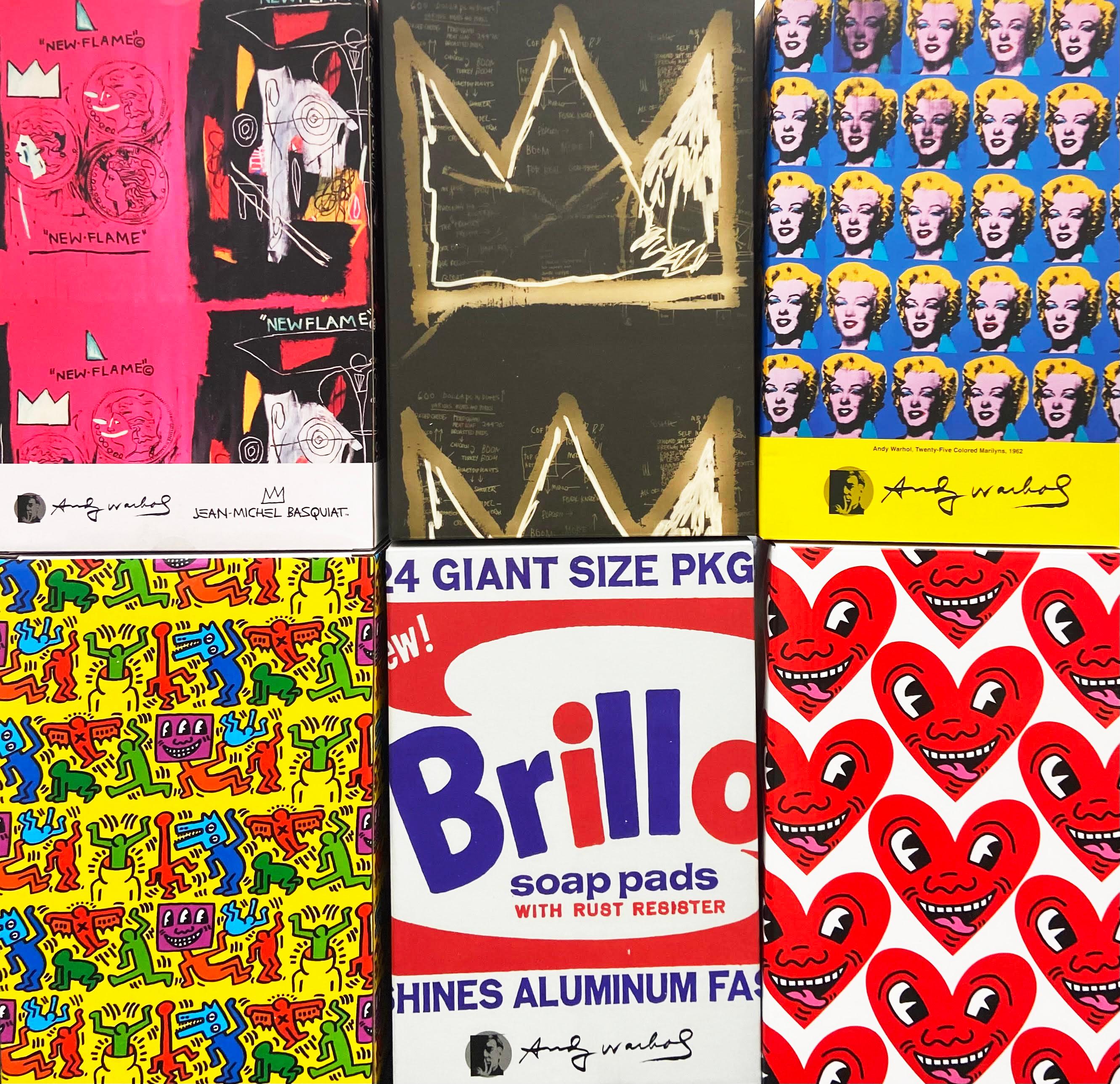 Basquiat Warhol Haring Bearbrick 400%: set of 6 works (Basquiat BE@RBRICK) For Sale 11