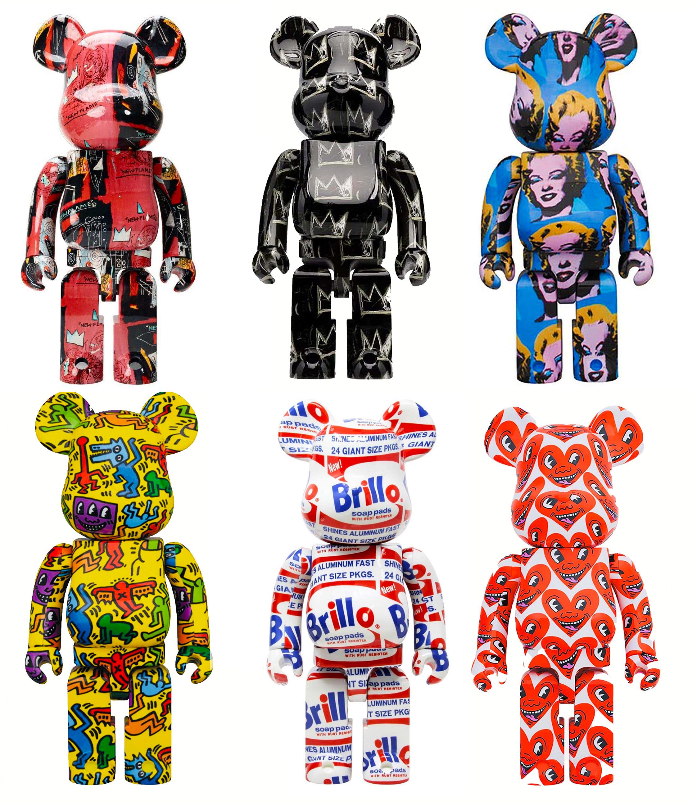 Basquiat Warhol Haring Bearbrick 400%: conjunto de 6 obras (Basquiat BE@RBRICK)