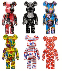 Basquiat Warhol Haring Bearbrick 400%: set di 6 opere (Basquiat BE@RBRICK)