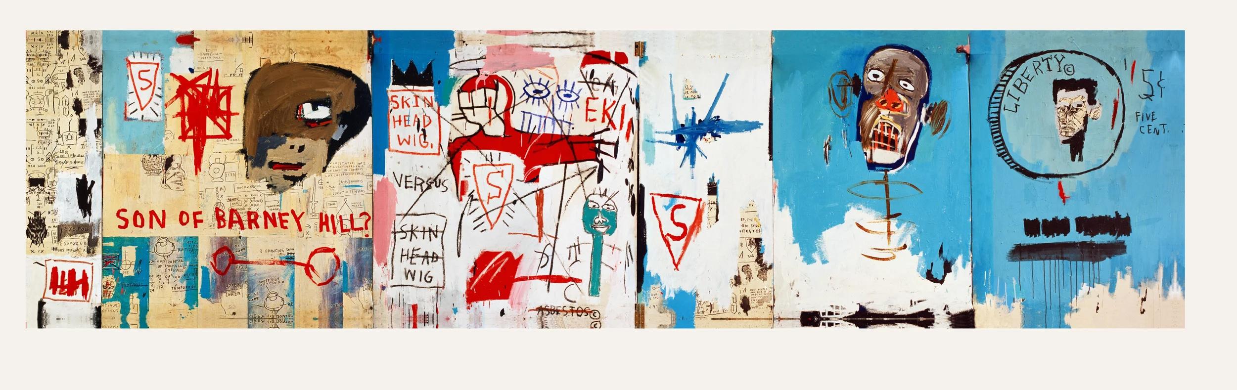 Fils de Barney Hills, Jean Michel Basquiat, écharpe en soie Basquiat 
