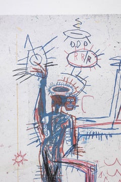 Jean-Michel Basquiat. Numbered color silkscreen print. 1990s.