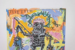 Jean-Michel Basquiat. Numbered color silkscreen print. 1990s.