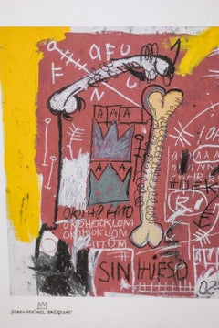 Jean-Michel Basquiat. Numbered color silkscreen print. 1990s.
