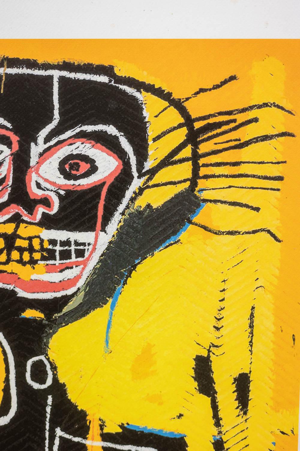 Jean-Michel Basquiat. Nummerierter Farbserigrafie-Druck. 1990s. im Zustand „Hervorragend“ im Angebot in Saint-Ouen, FR