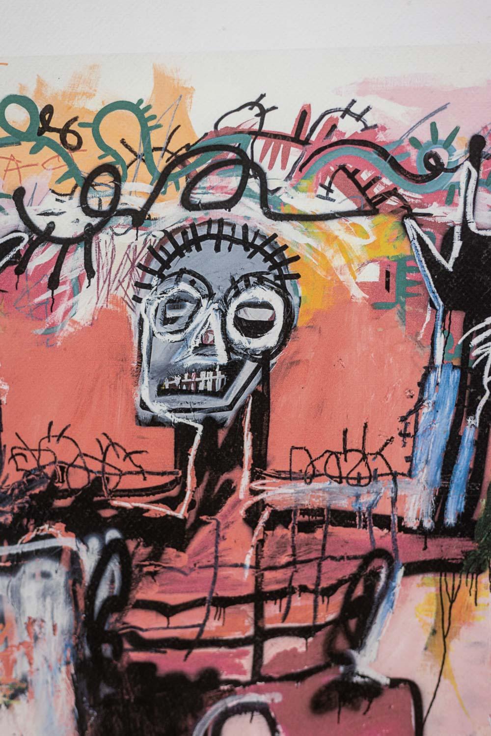 Jean-Michel Basquiat. Numbered color silkscreen print. 1990s. In Excellent Condition For Sale In Saint-Ouen, FR