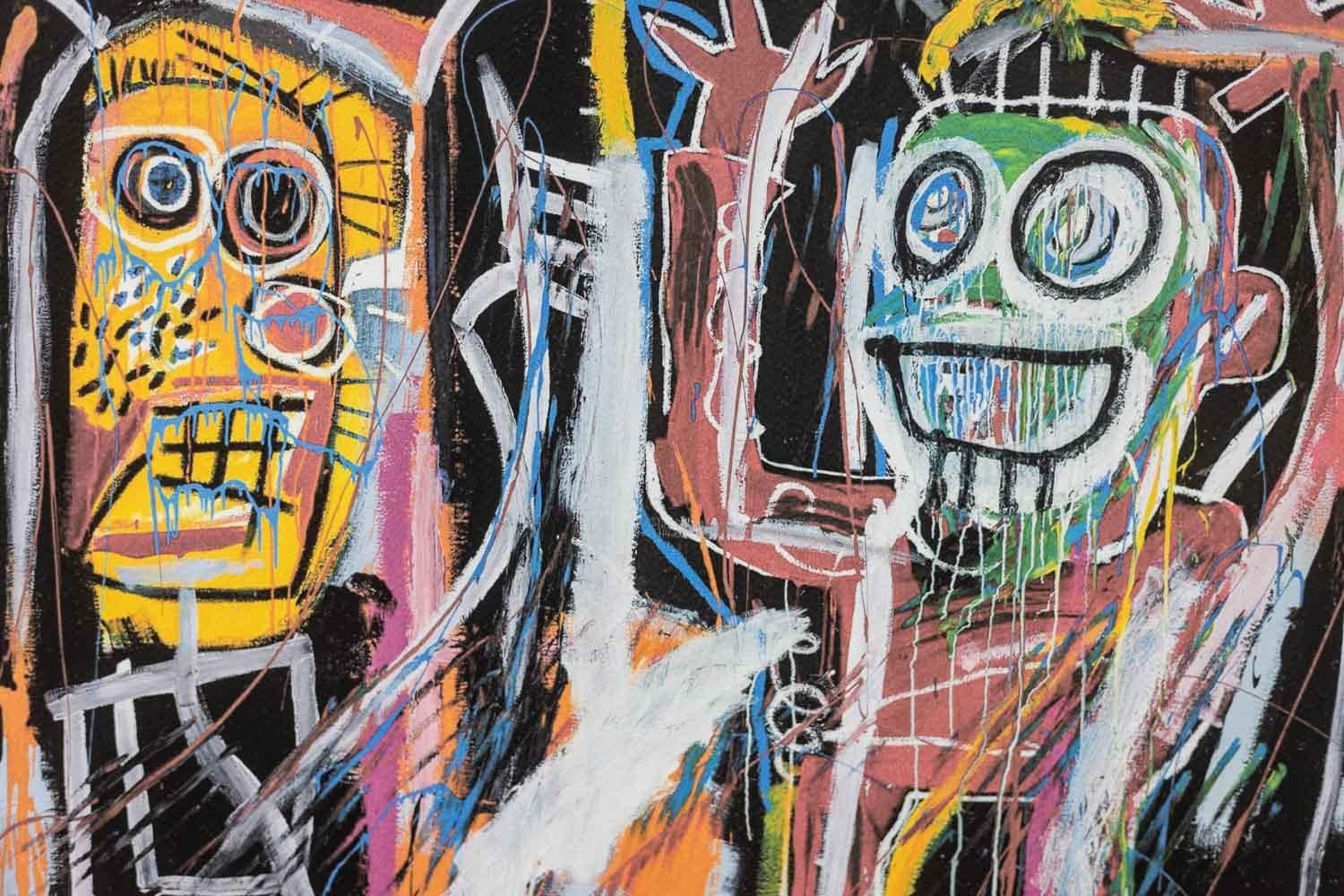 American Jean-Michel Basquiat. Numbered color silkscreen print. 1990s. For Sale