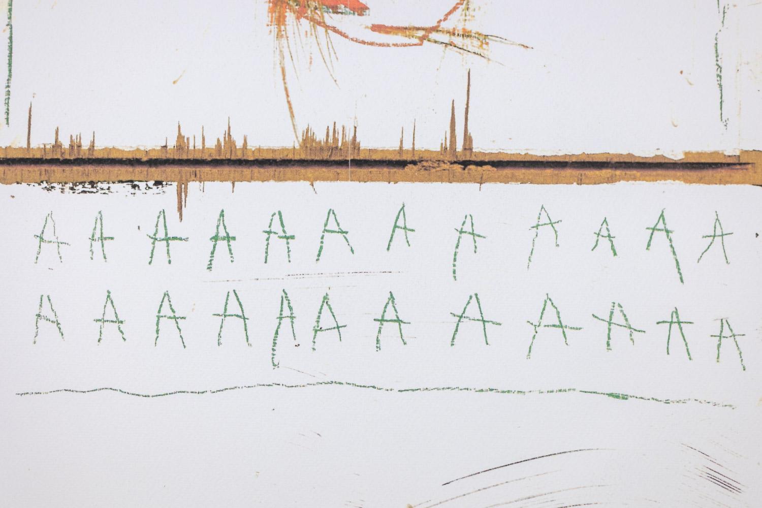 Jean-Michel Basquiat. Numbered color silkscreen print. 1990s. In Good Condition For Sale In Saint-Ouen, FR