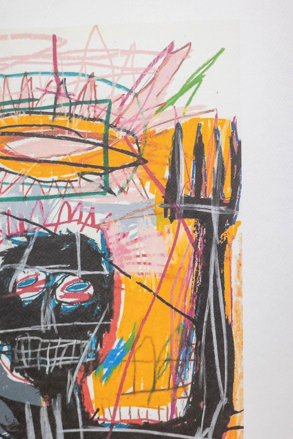 Jean-Michel Basquiat. Numbered color silkscreen print. 1990s. (20. Jahrhundert) im Angebot