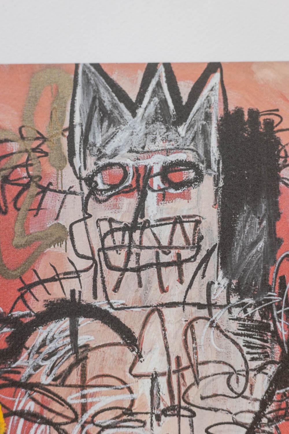Jean-Michel Basquiat. Nummerierter Farbserigrafie-Druck. 1990s. (Eichenholz) im Angebot