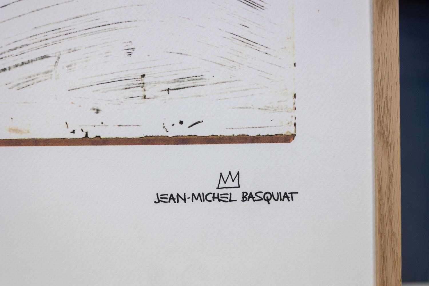 Oak Jean-Michel Basquiat. Numbered color silkscreen print. 1990s. For Sale