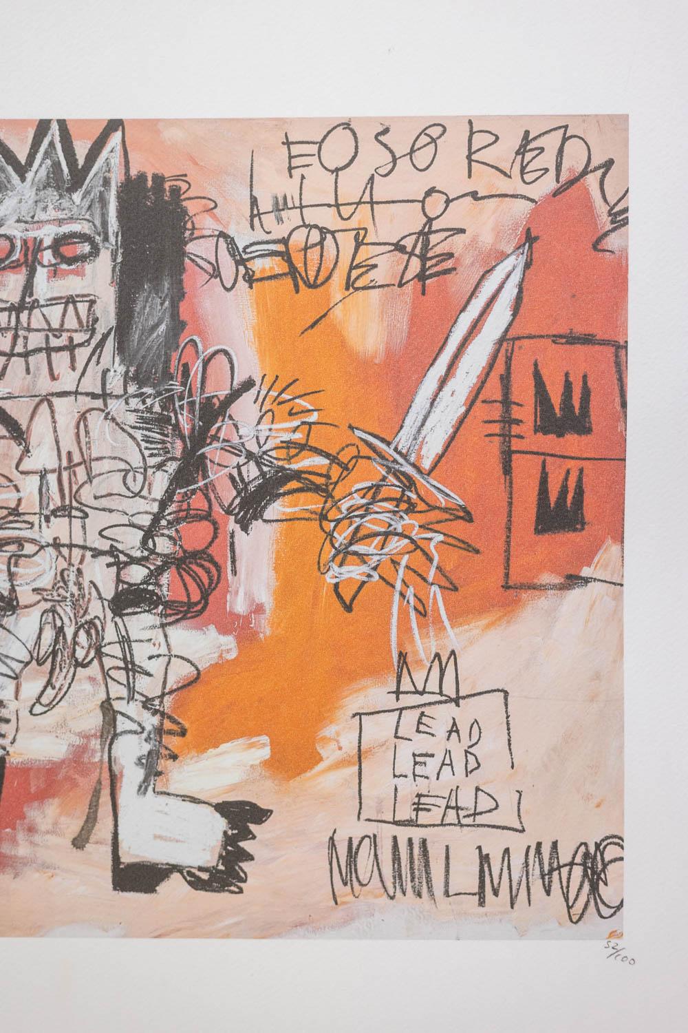 Jean-Michel Basquiat. Nummerierter Farbserigrafie-Druck. 1990s. im Angebot 1