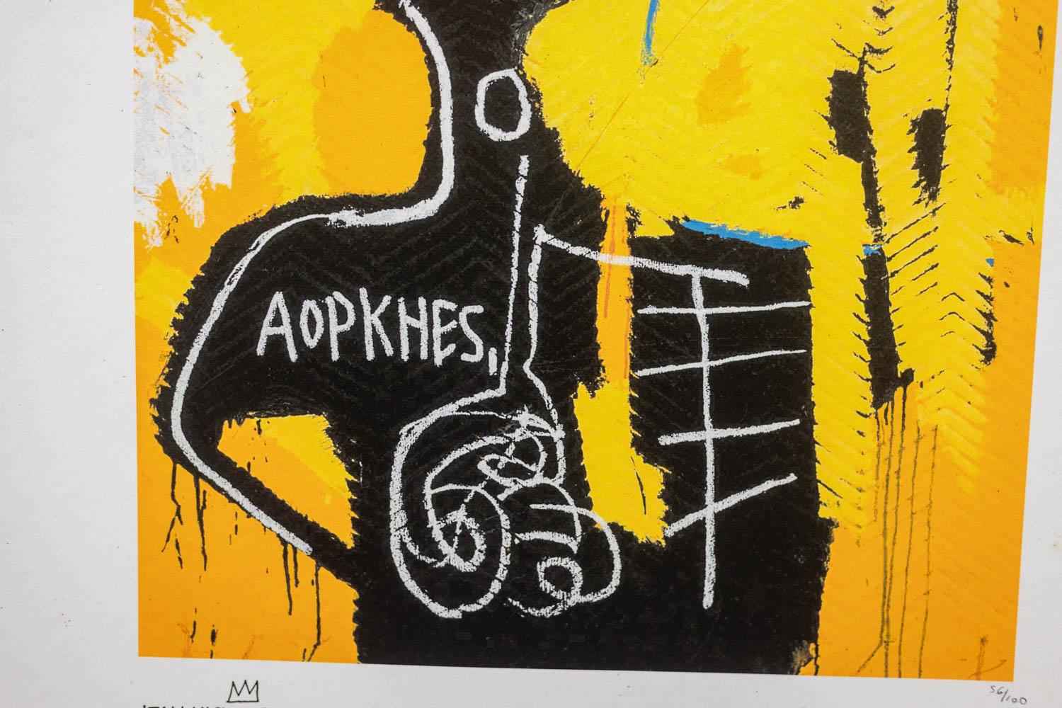 Jean-Michel Basquiat. Nummerierter Farbserigrafie-Druck. 1990s. im Angebot 2