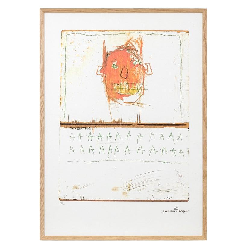 Jean-Michel Basquiat. Numbered color silkscreen print. 1990s. For Sale