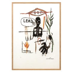 Jean-Michel Basquiat. Numbered color silkscreen print. 1990s.