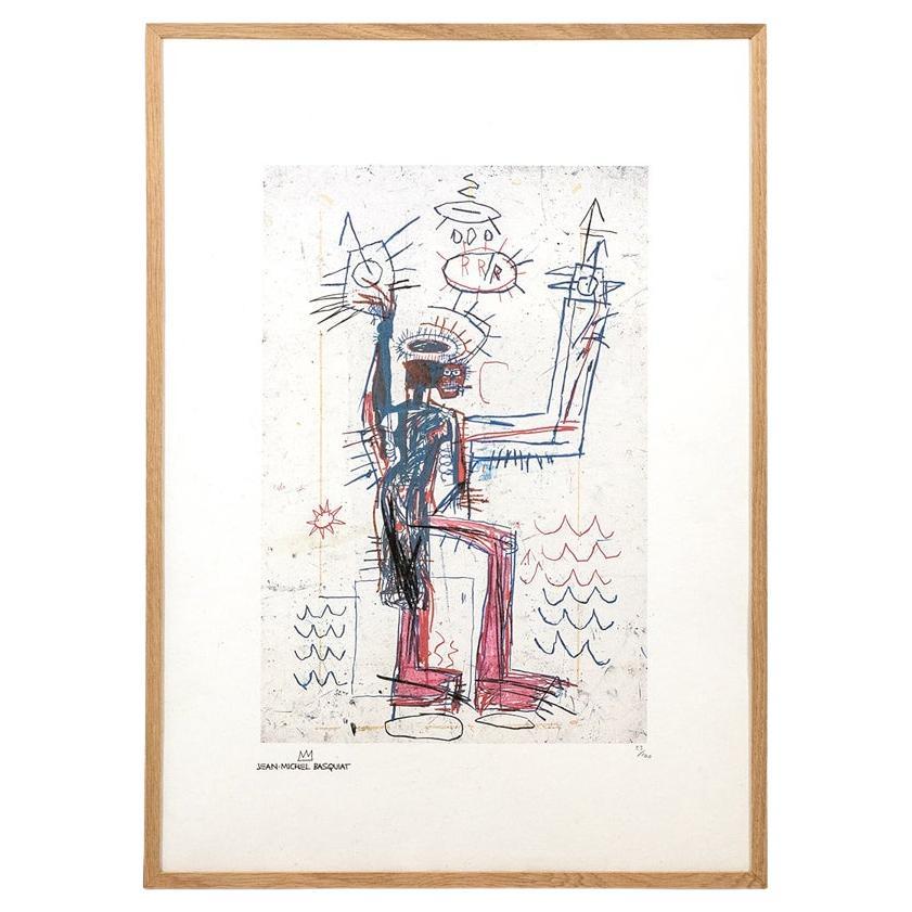 Jean-Michel Basquiat. Numbered color silkscreen print. 1990s.