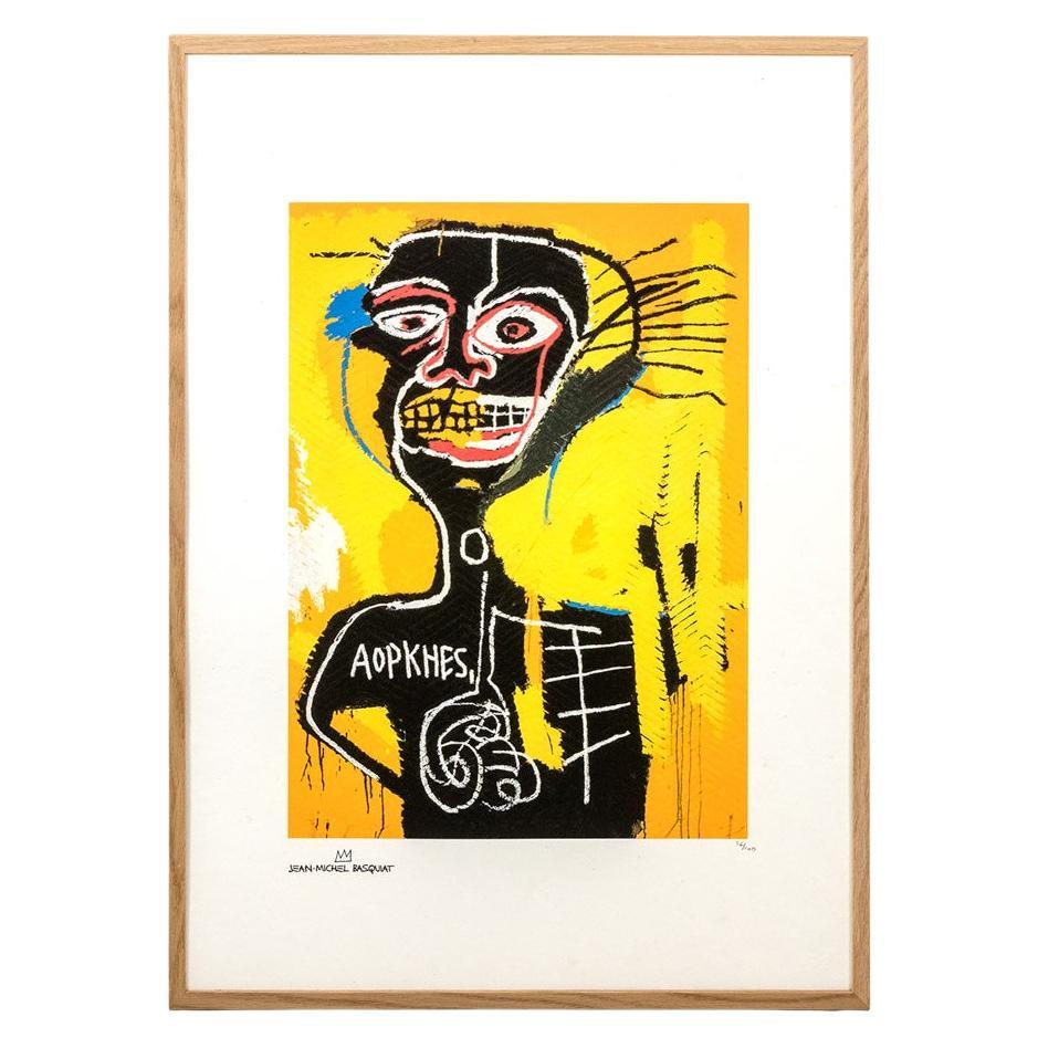 Jean-Michel Basquiat. Numbered color silkscreen print. 1990s.