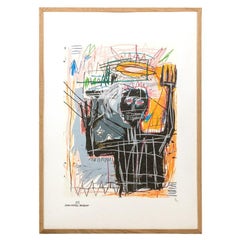 Jean-Michel Basquiat. Numbered color silkscreen print. 1990s.