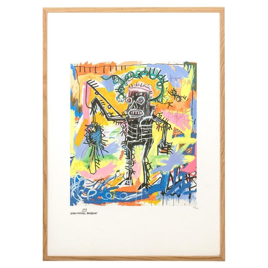 Jean-Michel Basquiat. Numbered color silkscreen print. 1990s.