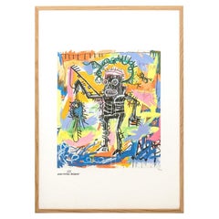 Jean-Michel Basquiat. Numbered color silkscreen print. 1990s.