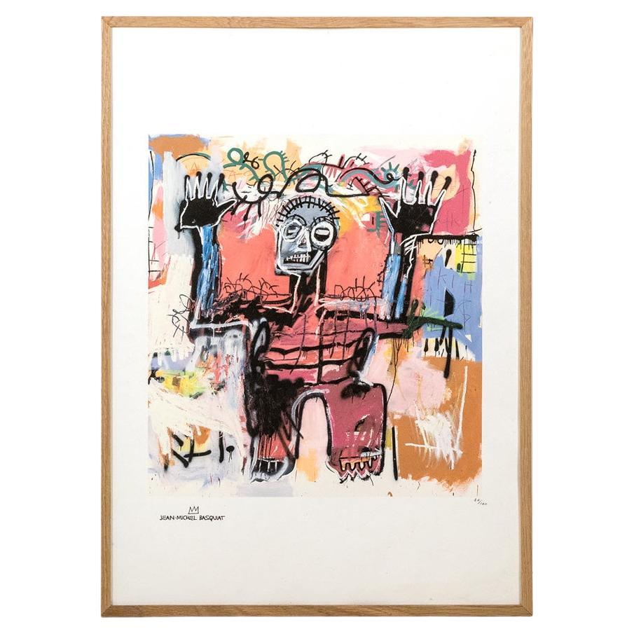 Jean-Michel Basquiat. Numbered color silkscreen print. 1990s.
