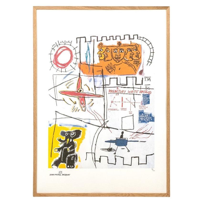 Jean-Michel Basquiat. Numbered color silkscreen print. 1990s.