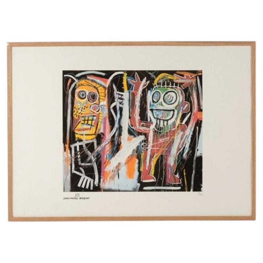 Jean-Michel Basquiat. Numbered color silkscreen print. 1990s. For Sale