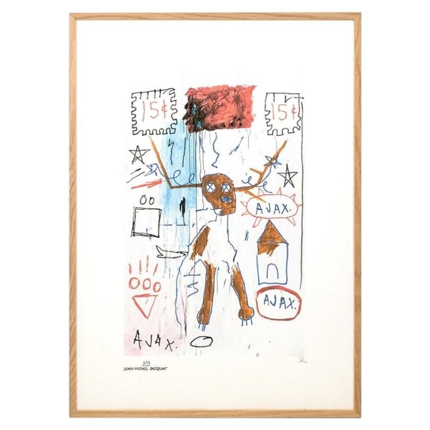 Jean-Michel Basquiat. Numbered color silkscreen print. 1990s.