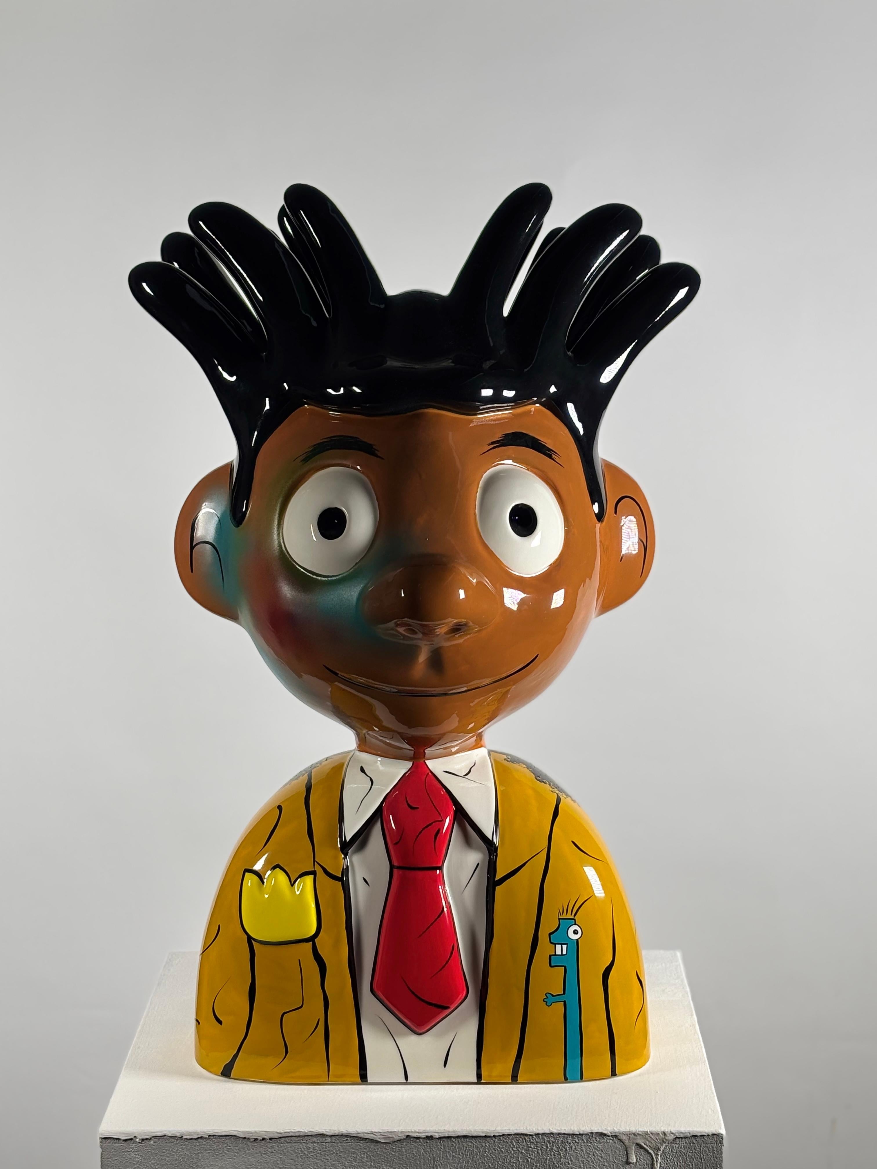 Jean-Michel model glazed ceramic sculpture from the new collection École d'Art s by Massimo Giacon for Superego Editions. Limited edition of 50 pieces. Signed and numbered.

Biography
Massimo Giacon was born in Padova in 1961. Since 1980 he has been