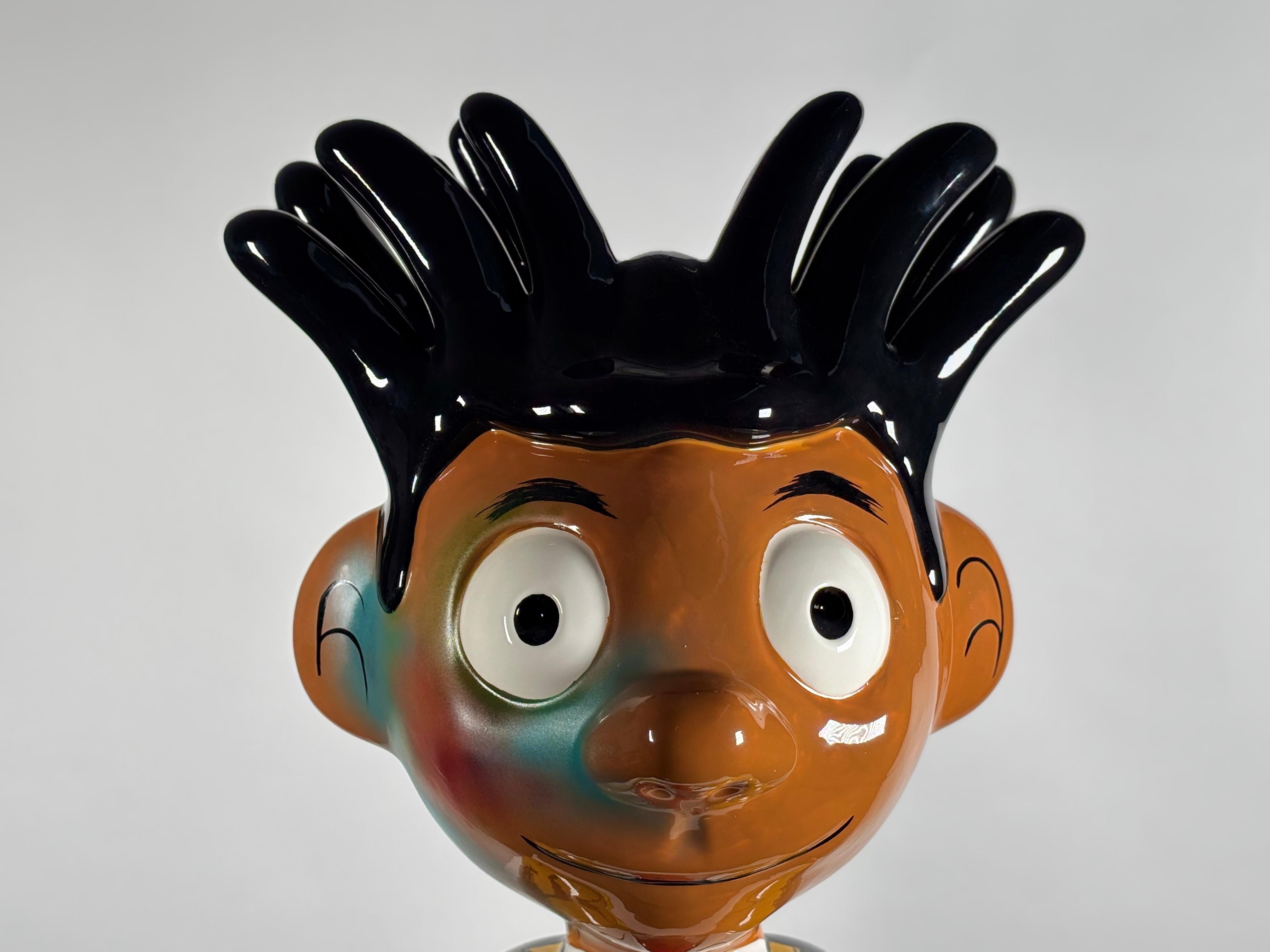 Italian Jean-Michel Ceramic Sculpture by Massimo Giacon for Superego Editions, Italy For Sale