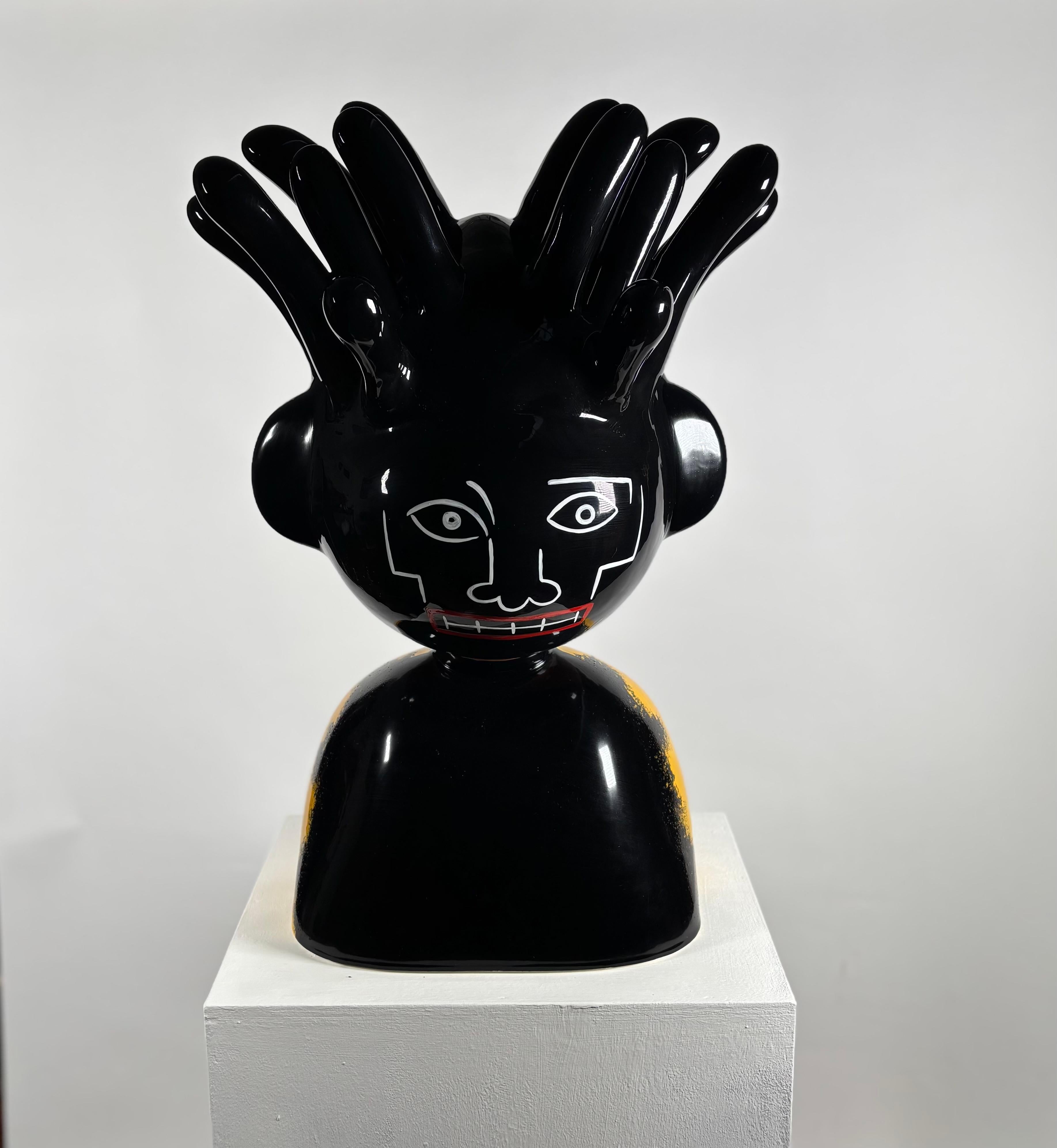 Jean-Michel Ceramic Sculpture by Massimo Giacon for Superego Editions, Italy For Sale 1