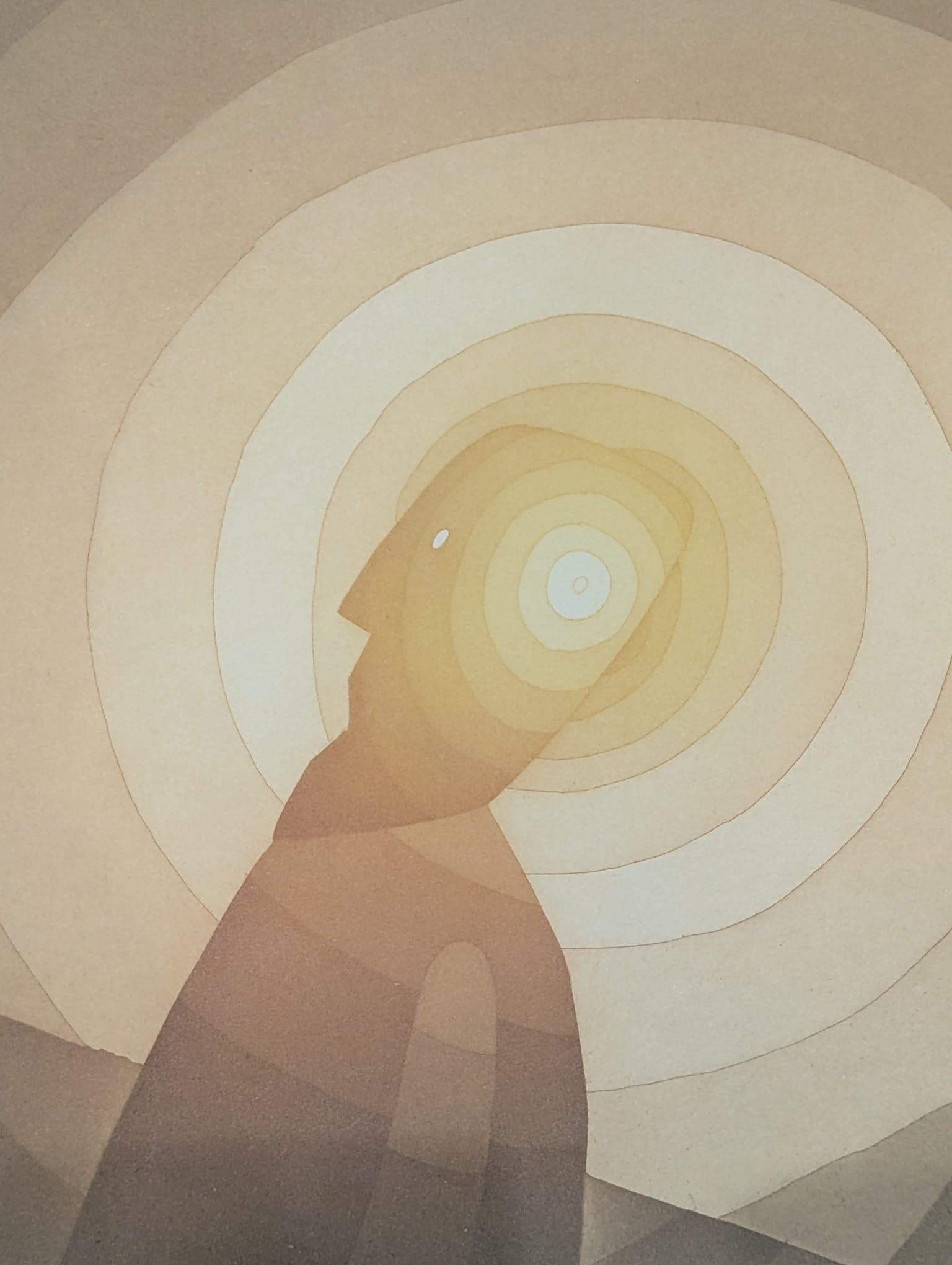 Un son - Abstrait Print par Jean Michel Folon