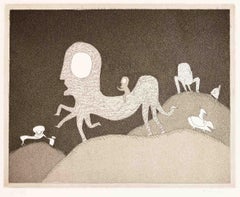 Jean Michel Folon (1934–2005) - Personnages imaginaires - etching on paper