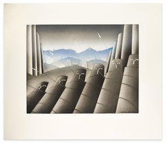 La Menace I - Gravure et aquatinte de J.M. Folon - 1978